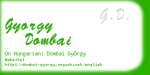 gyorgy dombai business card