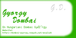 gyorgy dombai business card